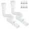 Gutterlix 2 Pack Flexible Gutter Downspout Extensions Extendable from 21 to 67 Downspout Extender Comes with Adapters Thickened Down spout Drain Extension for Rainwater DrainageWhite