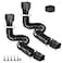 plusgutter 2 Pack Rain Gutter Downspout Extensions Flexible Downspout Extender with 5868 Extendable Pipes for Rain Water Drainage Durable Down Spout Drain Extension with Connector Black