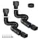 plusgutter 2 Pack Rain Gutter Downspout Extensions Flexible Downspout Extender with 5868 Extendable Pipes for Rain Water Drainage Durable Down Spout Drain Extension with Connector Black