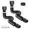 plusgutter 2 Pack Rain Gutter Downspout Extensions Flexible Downspout Extender with 5868 Extendable Pipes for Rain Water Drainage Durable Down Spout Drain Extension with Connector Black