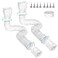 Ogutter Rain Gutter Downspout Extensions Downspout Extender for Rainwater Drainage Flexible Extendable 5866 Down Spout Drain Extension Pipes 2 Pack White