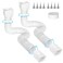 Ogutter Rain Gutter Downspout Extensions Downspout Extender for Rainwater Drainage Flexible Extendable 5866 Down Spout Drain Extension Pipes 2 Pack White