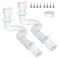 Ogutter Rain Gutter Downspout Extensions Downspout Extender for Rainwater Drainage Flexible Extendable 5866 Down Spout Drain Extension Pipes 2 Pack White
