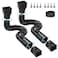 Ogutter Rain Gutter Downspout Extensions Downspout Extender for Rainwater Drainage Flexible Extendable 5866 Down Spout Drain Extension Pipes 2 Pack Black