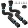 Ogutter Rain Gutter Downspout Extensions Downspout Extender for Rainwater Drainage Flexible Extendable 5866 Down Spout Drain Extension Pipes 2 Pack Black