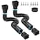 Ogutter Rain Gutter Downspout Extensions Downspout Extender for Rainwater Drainage Flexible Extendable 5866 Down Spout Drain Extension Pipes 2 Pack Black