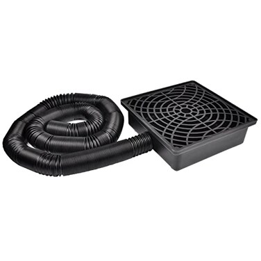Prestantious Low Profile Catch Basin Drain Kit Downspout Extender 1212 Catch Basin Gutter Downspout Extensions with 2 ID Flexible Pipe Pipe Stretched Length 164ft Rainwater Drainage System