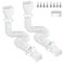 Gutterlix Flexible Gutter Downspout Extensions Connectable Downspout Extender with 58 67 Extendable Pipe Thickened Down spout Drain Extension for Rainwater Drainage2 Pack White