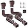 Gutterlix Flexible Gutter Downspout Extensions Connectable Downspout Extender with 58 67 Extendable Pipe Thickened Down spout Drain Extension for Rainwater Drainage2 Pack Brown