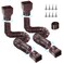Gutterlix Flexible Gutter Downspout Extensions Connectable Downspout Extender with 58 67 Extendable Pipe Thickened Down spout Drain Extension for Rainwater Drainage2 Pack Brown