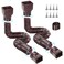 Gutterlix Flexible Gutter Downspout Extensions Connectable Downspout Extender with 58 67 Extendable Pipe Thickened Down spout Drain Extension for Rainwater Drainage2 Pack Brown