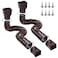 Ogutter Rain Gutter Downspout Extensions Downspout Extender for Rainwater Drainage Flexible Down Spout Drain Extension Pipe and Extendable from 21 to 66 Inches 2 Pack Brown