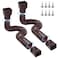 Ogutter Rain Gutter Downspout Extensions Downspout Extender for Rainwater Drainage Flexible Down Spout Drain Extension Pipe and Extendable from 21 to 66 Inches 2 Pack Brown