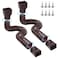 Ogutter Rain Gutter Downspout Extensions Downspout Extender for Rainwater Drainage Flexible Down Spout Drain Extension Pipe and Extendable from 21 to 66 Inches 2 Pack Brown