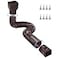 Ogutter Rain Gutter Downspout Extensions Downspout Extender for Rainwater Drainage Flexible Down Spout Drain Extension Pipe and Extendable from 21 to 66 Inches Brown
