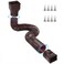 Ogutter Rain Gutter Downspout Extensions Downspout Extender for Rainwater Drainage Flexible Down Spout Drain Extension Pipe and Extendable from 21 to 66 Inches Brown