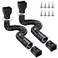 Ogutter Rain Gutter Downspout Extensions Downspout Extender for Rainwater Drainage Flexible Down Spout Drain Extension Pipe and Extendable from 21 to 66 Inches 2 Pack Black
