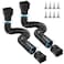 Ogutter Rain Gutter Downspout Extensions Downspout Extender for Rainwater Drainage Flexible Down Spout Drain Extension Pipe and Extendable from 21 to 66 Inches 2 Pack Black