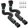 Ogutter Rain Gutter Downspout Extensions Downspout Extender for Rainwater Drainage Flexible Down Spout Drain Extension Pipe and Extendable from 21 to 66 Inches 2 Pack Black
