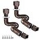 plusgutter Brown 2Pack Rain Gutter Downspout Extensions Flexible Drain Downspout ExtenderDown Spout Drain Extender Gutter Connector Rainwater DrainageExtendable from 21 to 68 Inches
