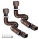 plusgutter Brown 2Pack Rain Gutter Downspout Extensions Flexible Drain Downspout ExtenderDown Spout Drain Extender Gutter Connector Rainwater DrainageExtendable from 21 to 68 Inches