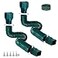 plusgutter 2 Pack Rain Gutter Downspout Extensions Flexible Downspout Extender with 5868 Extendable Pipes for Rain Water Drainage Durable Down Spout Drain Extension with Connector Green