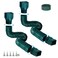 plusgutter 2 Pack Rain Gutter Downspout Extensions Flexible Downspout Extender with 5868 Extendable Pipes for Rain Water Drainage Durable Down Spout Drain Extension with Connector Green
