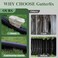 Gutterlix 4 Pack Flexible Gutter Downspout Extensions Extendable from 21 to 67 Downspout Extender Comes with Adapters Thickened Down spout Drain Extension for Rainwater DrainageBlack