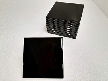 American Olean 4 in Black Ceramic Tile 425 inch Shower Bathroom Kitchen Backsplash Gloss 4 14 Box 10 Piece
