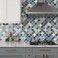 VEELIKE Teal Green Arabesque Backsplash Tile Peel and Stick Backsplash for Kitchen 6 Sheets 12x12 Waterproof Self Adhesive Back Splash Stick on Wall Tiles for Kitchen Bathroom Renter Friendly