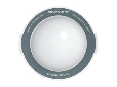 SCANGRIP DIFFUSER Smooth and Lightweight Cover for Diffusing and Softening Your SCANGRIP LED Work Lights Builtin Magnets makes it Easy to Mount Direct on Lens Reduces Blinding and Shadows