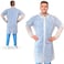 AMZ Supply Disposable Lab Coats for Adults Medium White Pack of 10 Non Woven Polypropylene Hook and Loop Closure Elastic Wrists No Pockets Unisex Lab Coat