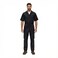 Natural Uniforms Mens Short Sleeve Zip Up Coverall Stain and Wrinkle Resistant Black Medium