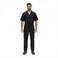Natural Uniforms Mens Short Sleeve Zip Up Coverall Stain and Wrinkle Resistant Black Medium