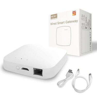 MOES ZigBee 30 Bluetooth Mesh Hub Only Support Tuya Device Work with Smart Life App Intelligent Bridge Wired Smart Home Gateway Voice Control via Alexa Google Home 24GHz WiFi