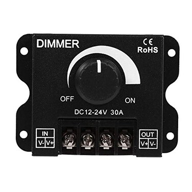 AYMARIO Led Switch Dimmer DC 12V24V 30A PWM Dimming Controller Adjustable Brightness Light Switch Dimmer Controller for LED Strip Light