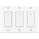 Lesim Smart 3 Gang WiFi Light Switch 24GHz Compatible with Alexa Google Home White Push Button AutomaticallySmart Switch Operation