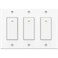 Lesim Smart 3 Gang WiFi Light Switch 24GHz Compatible with Alexa Google Home White Push Button AutomaticallySmart Switch Operation