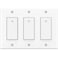 Lesim Smart 3 Gang WiFi Light Switch 24GHz Compatible with Alexa Google Home White Push Button AutomaticallySmart Switch Operation