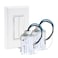 RunLessWire Fan Light SelfPowered Wireless Switch Receiver Kit No Wires Batteries or WiFi Needed for DIY Home Electrical 1 Dual Rocker Switch 2 5amp Relays White