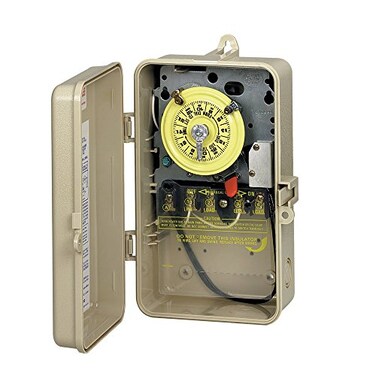 Intermatic T104P201 24Hour Mechanical Time Switch in Enclosure with Pool Heater Protection Beige 1 Piece