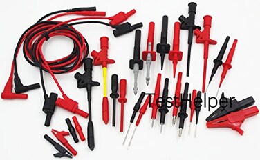 TestHelper TH16KIT Whole Set Multimeter Test Lead Kits Set Essential Automotive Electronic Connectors Cables Hand Tool Battery Tester Auto Diagnostic Tools