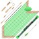 FTIHTRY 45FT Fiberglass Running Electrical Wire Cable Glow Rods Wire Pulling Fish Rods Electrical Kit with 8 Different Attachments and Fish Tape Wire Puller Kit