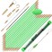 FTIHTRY 45FT Fiberglass Running Electrical Wire Cable Glow Rods Wire Pulling Fish Rods Electrical Kit with 8 Different Attachments and Fish Tape Wire Puller Kit