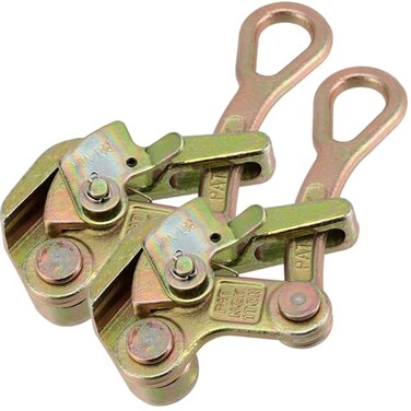 JOIKIT 2 PCS 1 T 2204 Lbs Cable Grip Wire Grip Puller Wire Gripper Steel Cable Pulling Tool Wire Rope Tightener for 2516 mm Wire Rope