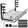 REFLYING Under Desk Cable Management Tray L 157 W 63 No Drill Steel Desk Cable Organizers Wire Management Tray