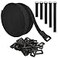 UONIKA 40ft Hook and Loop Straps with 60 Buckles Adjustable Reusable Cable Straps Arbitrarily Cut Fixing Nylon Cinch Strap