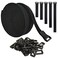 UONIKA 40ft Hook and Loop Straps with 60 Buckles Adjustable Reusable Cable Straps Arbitrarily Cut Fixing Nylon Cinch Strap