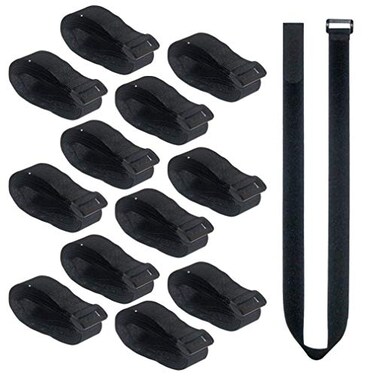 UONIKA 36 inch Cable Straps12 pcs Reusable Fastening Hook and Loop Utility Cable Ties Down Wraps Adjustable Cinch Straps