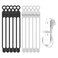 UMUST Silicone Cable Straps 10pcs ExtraLong Reusable Hanging Organizer for Cables Kitchen Home School Black White